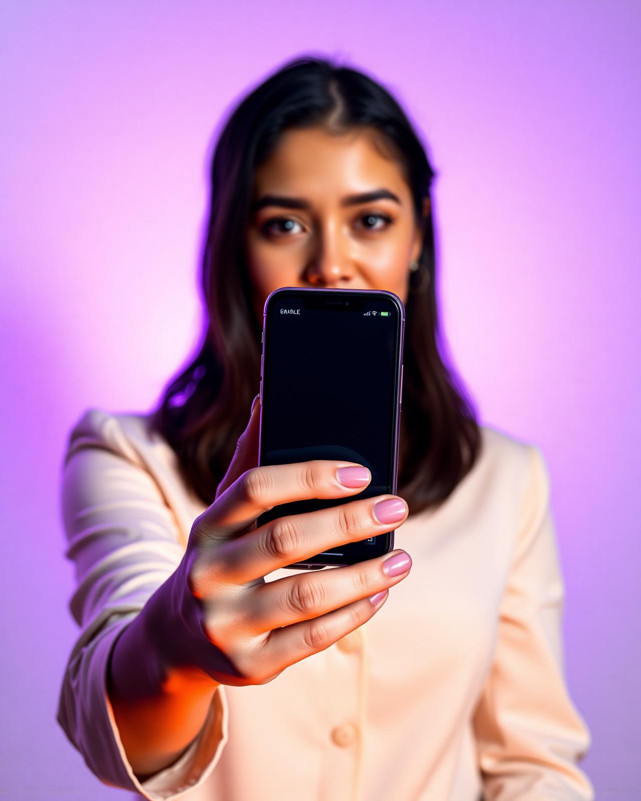 Professional holding a phone showing Horus on WhatsApp